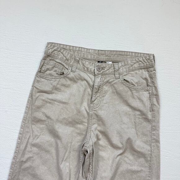 H&M Divided Khaki High Rise Wide Leg Pants, Size 2 - Picture 2 of 7